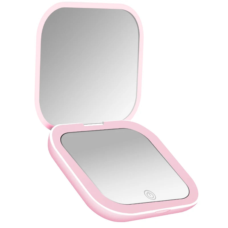Mini espejo LED con aumento