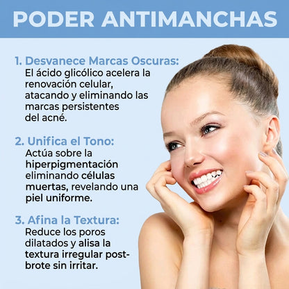 Ácido Glicólico | Elimina manchas de acné